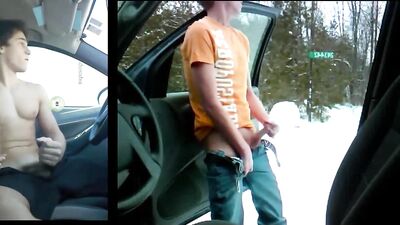 Outdoor Wankfest: Two Boys Go Hard in the Park!