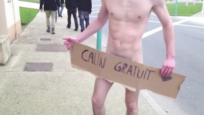 French Jackass Naked Free Hugs Adventure