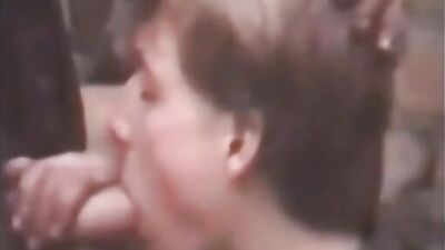 Behind the Woodshed: Vintage Bareback Blond Action