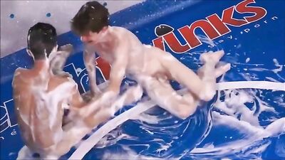 Slippery Wrestling Bareback Fucking Boys!