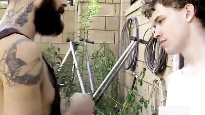 Backyard Barebacking: Step-Sons Wild Oral Adventure with Dad!