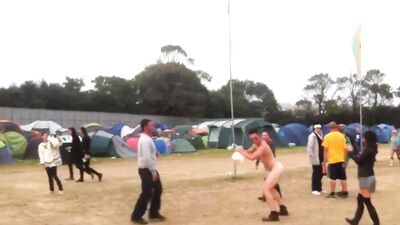 Nude Concert: Big Cocks Fun Public Outside!