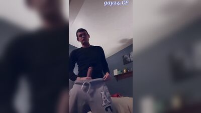 Gigantic UK Sport Lad Unleashes His Monstrous Cock!