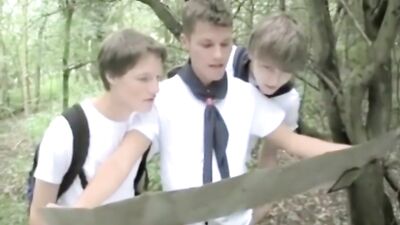 3 Teenboys Lost on the Woods: BB Big Cock Bareback Assplay