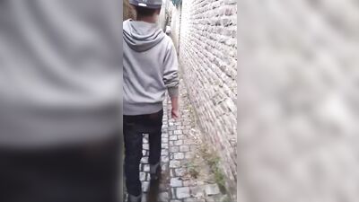 Sagging for Sale! - Blond Boys Fetish Public Outside