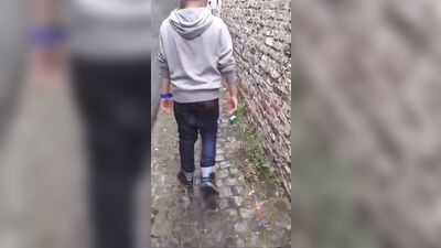 Sagging for Sale! - Blond Boys Fetish Public Outside