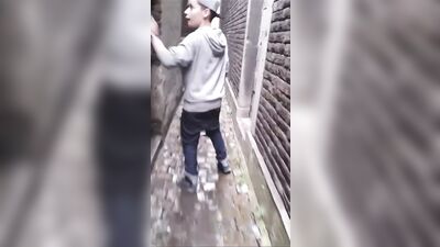 Sagging for Sale! - Blond Boys Fetish Public Outside