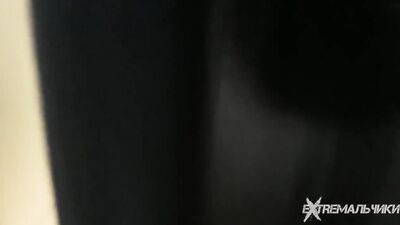 In the dressing room - Action Bareback Public Outside