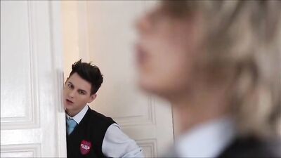 Boy Caught Jerking Off in Classroom - Bareback Action