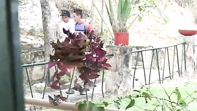 Gay Patio Group Sex Porn: Bareback Action in the Open Air!