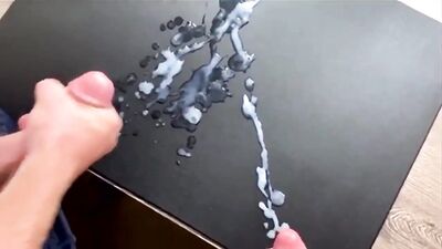 Cum together on table: The ultimate handjob and cumshots experience!