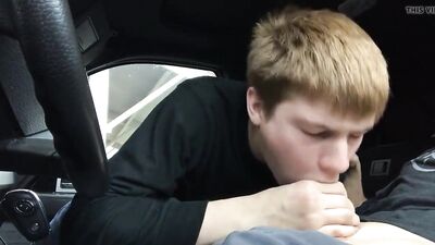 Young Ride Seeker Swallows Cum for a Hot Oral