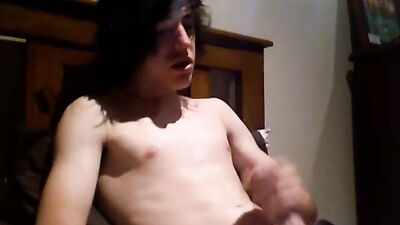 Curvy Twinks Dark Hair, Curved Cock and Explosive Orgasm