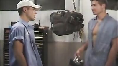 Car Mechanics dirty straight boys porn video