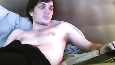 Horny Hairy Guy Edging His Big Bushy Cock on Cam - Explosive Web-Cam Cum Shots!