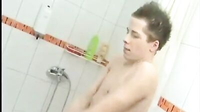 Cum In My Hole Gay Porn Shower Tube: Mouth Action Bareback Cum