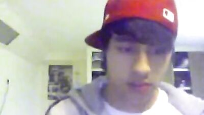 Gay Porn Jerk Off with Teen in Cap! Hot Solo Straight Boys Action