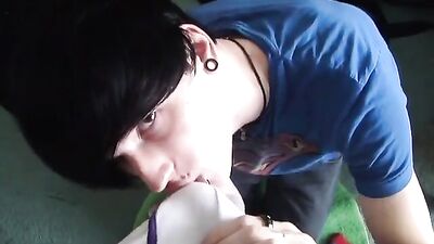 Emo Boy Sucks Again! Oral Action Amateur
