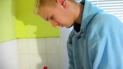 Gay Porn - Teen Dishwashers in the Shower Room with Roommates Sex Scandal!