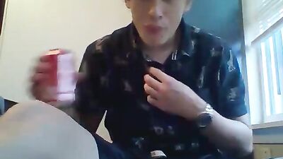 Gay Amateur Teen Playing with his Long Dick in Ultimate JO Session