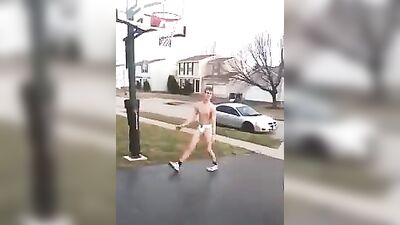 Naked boys playing basketball games in the nude!