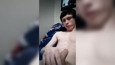 Young Gay Cumshot Twink: Uncut Ass Play Fingering Porn Video!