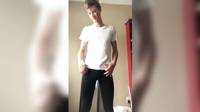 Pink Thong Amateur Boy - Solo Ass Play!