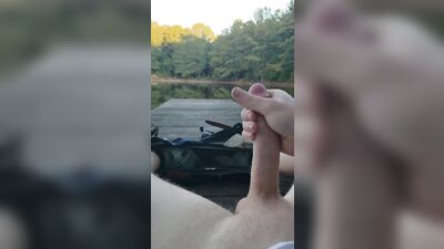Golden Fishing Break! Teens Cumming on the Lake for Gay Porn