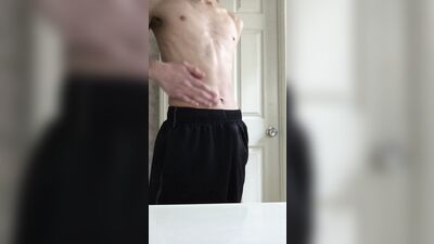 Young Teen Cummer Undresses and Cums on His Underwear!