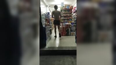 Asian Shopping Slut Goes Wild in the Aisles! (Gay Porn)