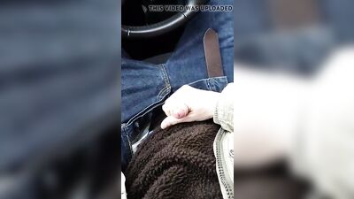 Twink cumming in the car messy boy