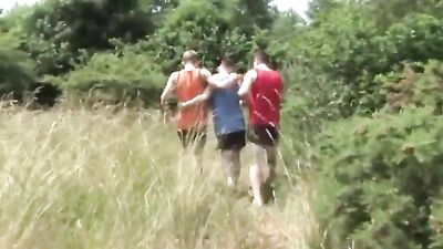 Outdoor Threesome Gay Porn Adventure - Cumming With Friends!