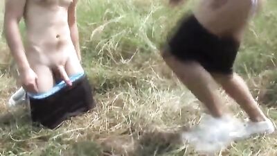 Outdoor Threesome Gay Porn Adventure - Cumming With Friends!