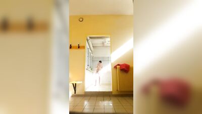 Amateur Nude Boy Peeking: Steamy Locker Room Exposure