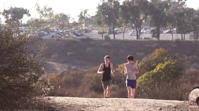 Jogging on any terrain - Gay teen boys sex video!