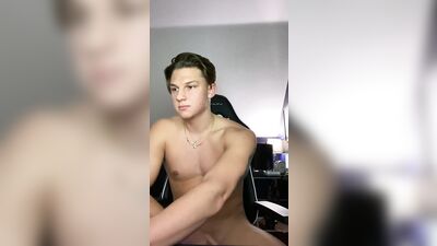 Conner jerking off and cumming