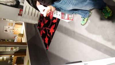 Boys porn getting his cock out in furniture shop