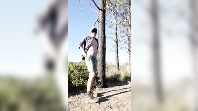 Hiking thru the woods and something comes up