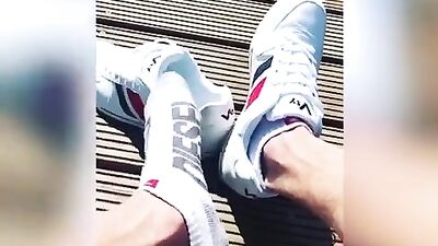 Teen boy feet shoes socks dirty