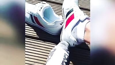 Teen boy feet shoes socks dirty