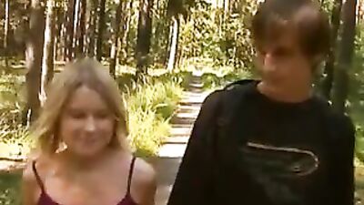 Nice boy fuck gf in wood