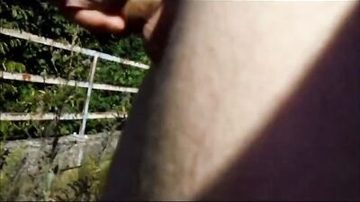 Jerking off nude in site of traffic