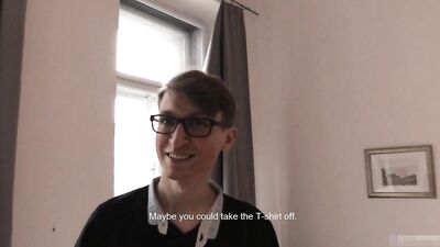 AA Vid - Gay porn nerdy skinny boy fucked for cash
