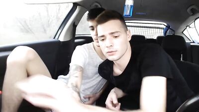 Bareback Car Camboys: Hot Oral Cum Shots!