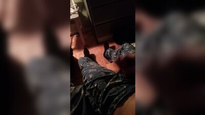 Pyjama and socks teen boy