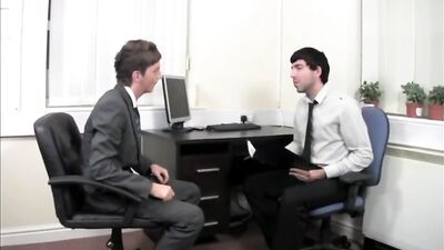 Office Sluts - Welcome Back! Suited and booted, these young twinks are back for more business deals with their tight holes and hung cocks!