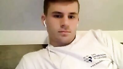 German Twink Exposes His Thick Cock on Webcam - GayBoysCam.com