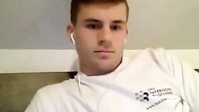 German Twink Exposes His Thick Cock on Webcam - GayBoysCam.com