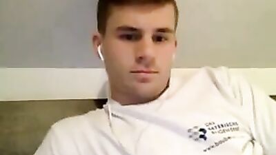 German Twink Exposes His Thick Cock on Webcam - GayBoysCam.com