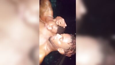 Poolside Passion: A Black Web-Cam Ass Play Party